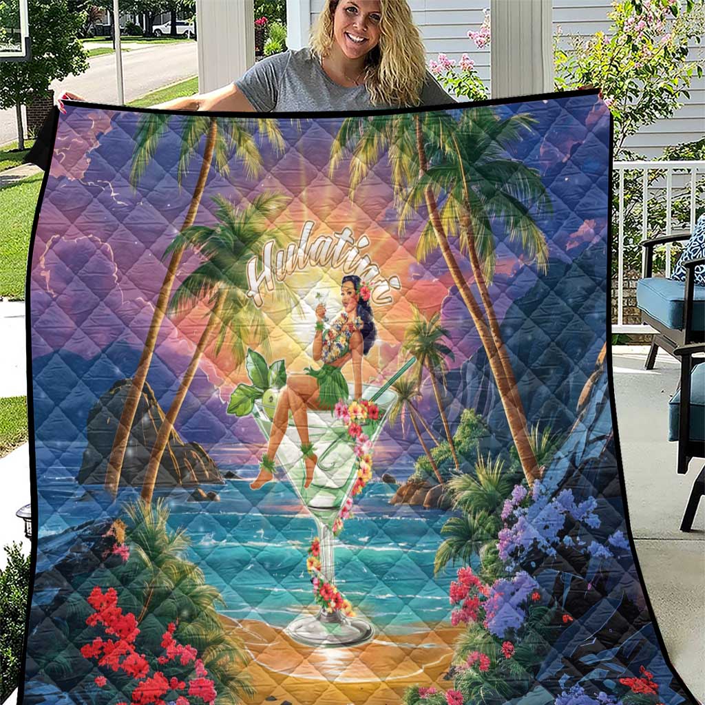 Aloha Hawaii Quilt Hula Martini Tropical Vibes - Wonder Print Shop