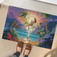 Aloha Hawaii Rubber Doormat Hula Martini Tropical Vibes - Wonder Print Shop