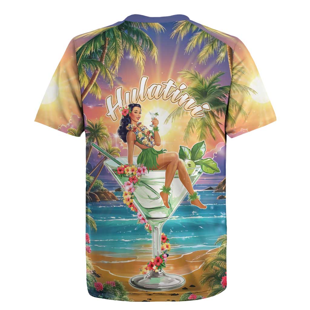 Aloha Hawaii Rugby Jersey Hula Martini Tropical Vibes - Wonder Print Shop