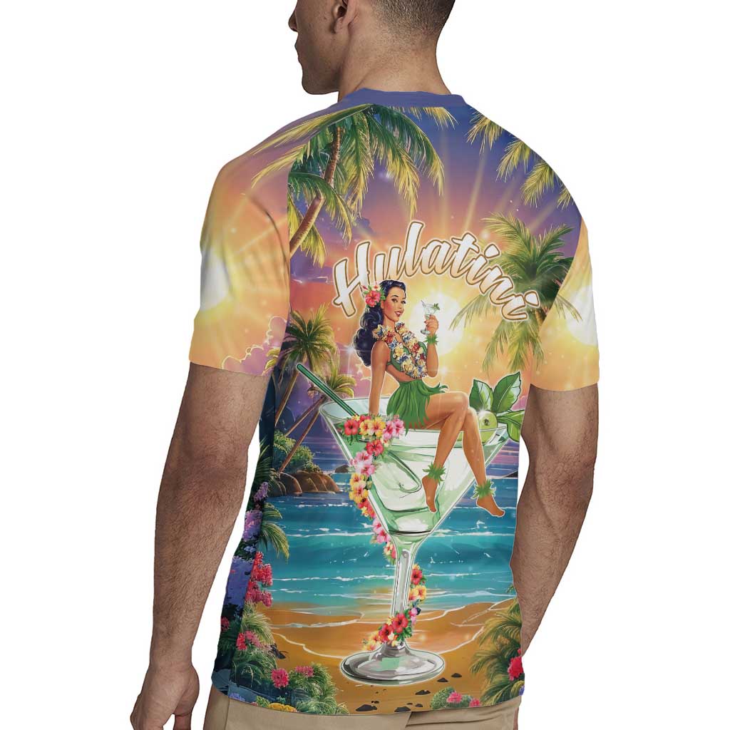Aloha Hawaii Rugby Jersey Hula Martini Tropical Vibes - Wonder Print Shop