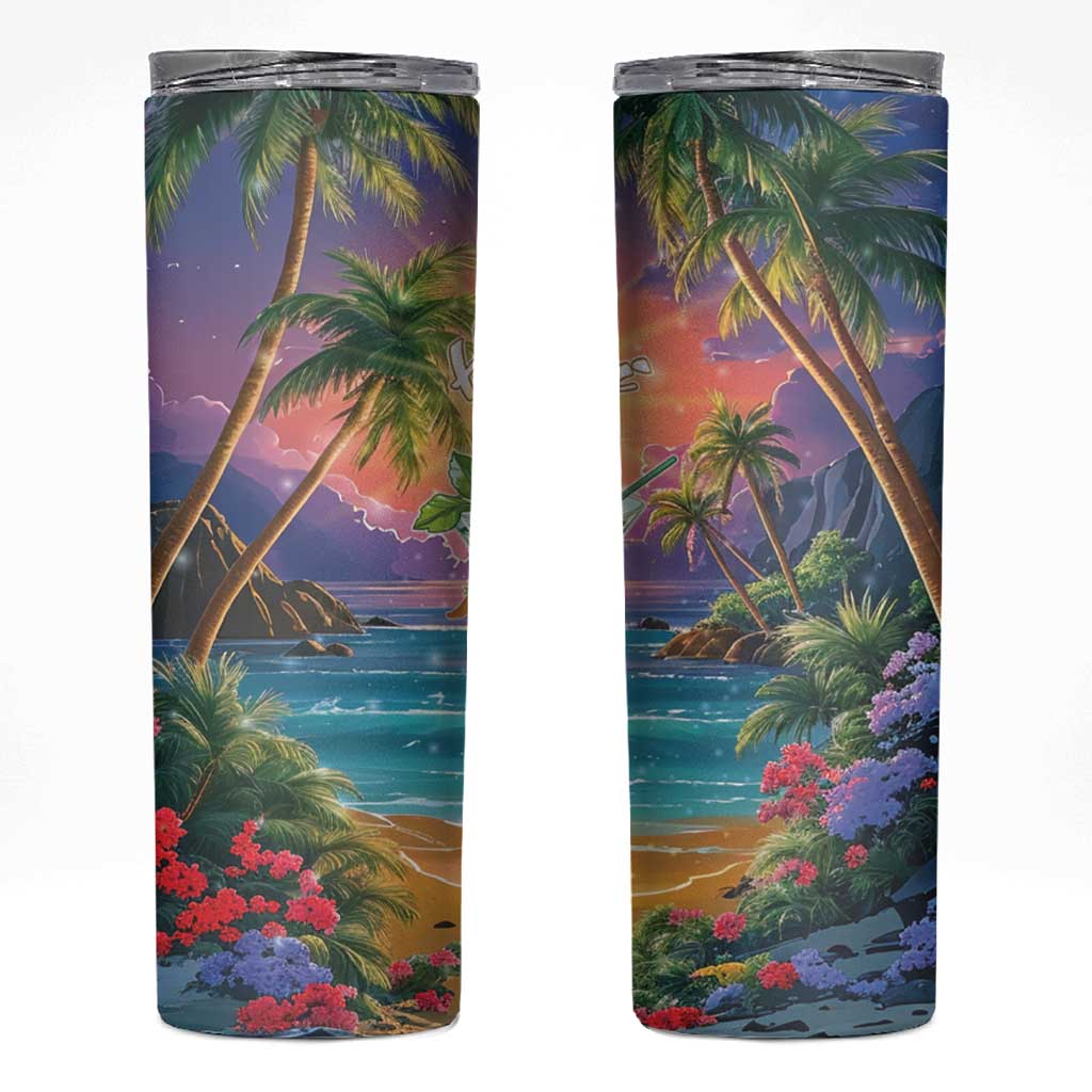Aloha Hawaii Skinny Tumbler Hula Martini Tropical Vibes - Wonder Print Shop