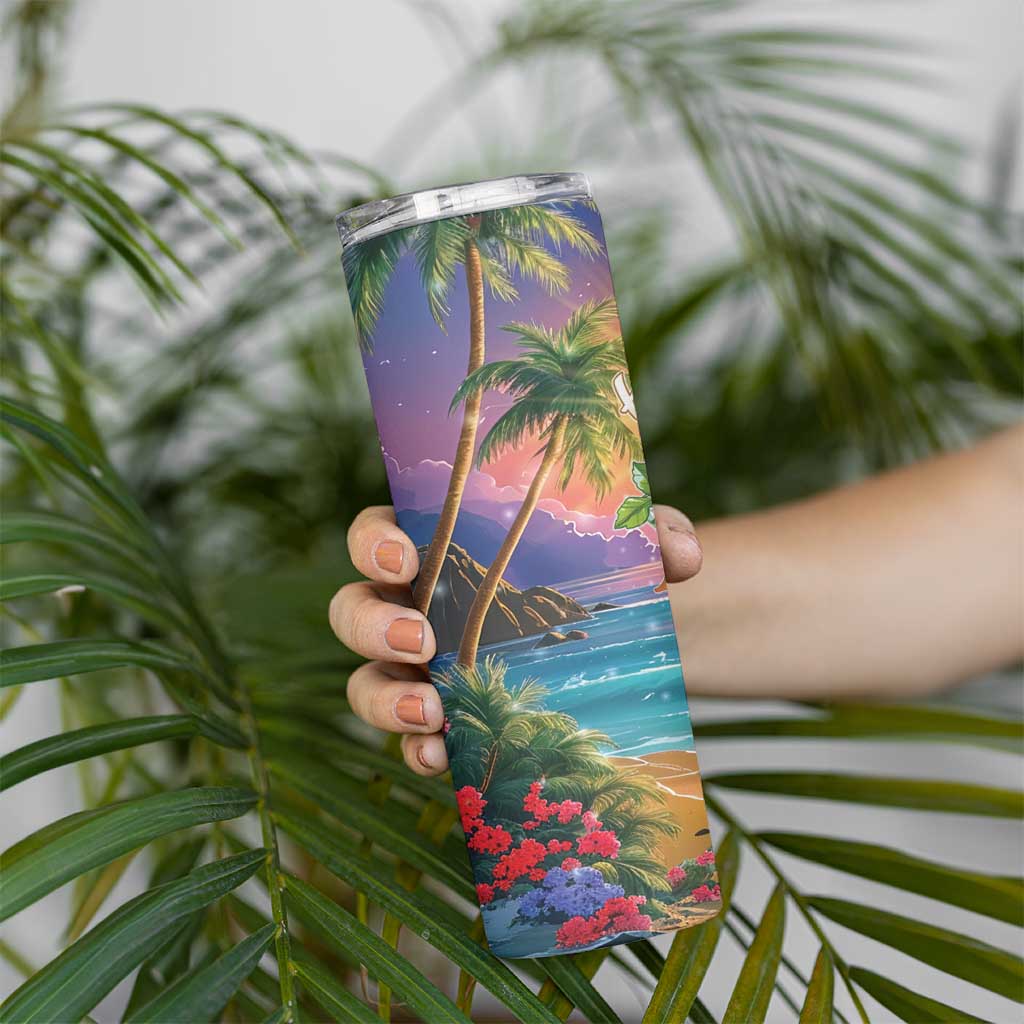 Aloha Hawaii Skinny Tumbler Hula Martini Tropical Vibes - Wonder Print Shop