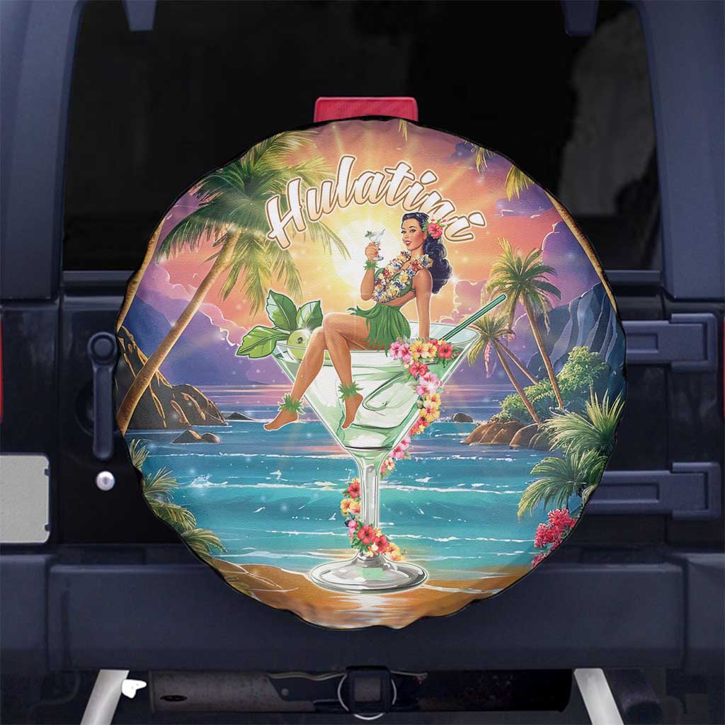 Aloha Hawaii Spare Tire Cover Hula Martini Tropical Vibes - Wonder Print Shop