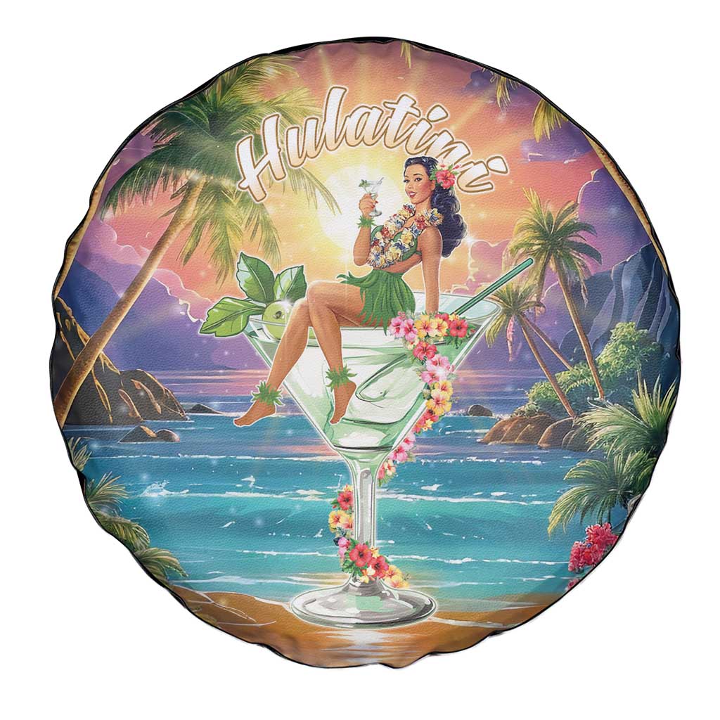 Aloha Hawaii Spare Tire Cover Hula Martini Tropical Vibes - Wonder Print Shop
