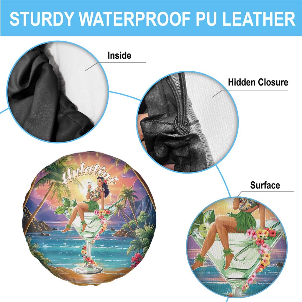 Aloha Hawaii Spare Tire Cover Hula Martini Tropical Vibes - Wonder Print Shop