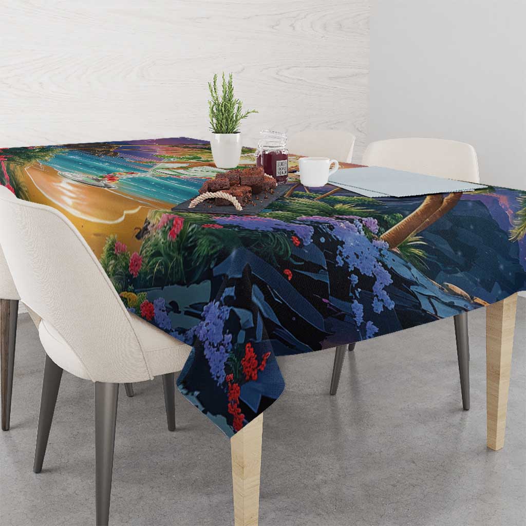 Aloha Hawaii Tablecloth Hula Martini Tropical Vibes - Wonder Print Shop