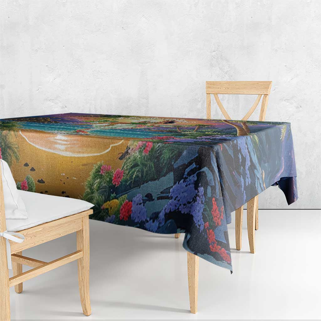 Aloha Hawaii Tablecloth Hula Martini Tropical Vibes - Wonder Print Shop