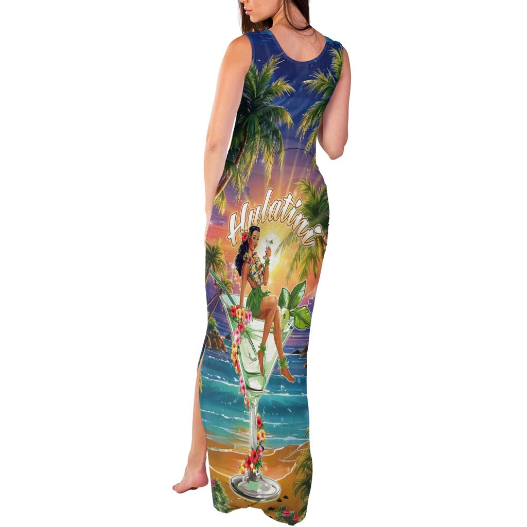 Aloha Hawaii Tank Maxi Dress Hula Martini Tropical Vibes - Wonder Print Shop