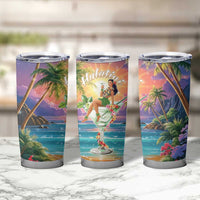Aloha Hawaii Tumbler Cup Hula Martini Tropical Vibes - Wonder Print Shop