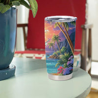 Aloha Hawaii Tumbler Cup Hula Martini Tropical Vibes - Wonder Print Shop