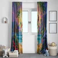 Aloha Hawaii Window Curtain Hula Martini Tropical Vibes - Wonder Print Shop