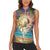 Aloha Hawaii Women Sleeveless Polo Shirt Hula Martini Tropical Vibes - Wonder Print Shop