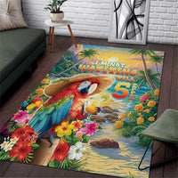 Hawaii Parrot Area Rug Im Not Waiting Till 5 Oclock - Wonder Print Shop