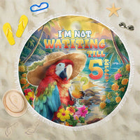 Hawaii Parrot Beach Blanket Im Not Waiting Till 5 Oclock - Wonder Print Shop