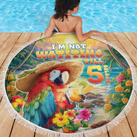 Hawaii Parrot Beach Blanket Im Not Waiting Till 5 Oclock - Wonder Print Shop