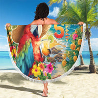 Hawaii Parrot Beach Blanket Im Not Waiting Till 5 Oclock - Wonder Print Shop