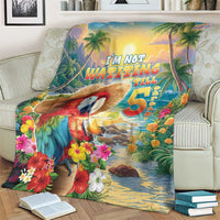 Hawaii Parrot Blanket Im Not Waiting Till 5 Oclock - Wonder Print Shop