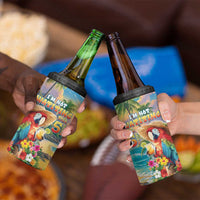 Hawaii Parrot 4 in 1 Can Cooler Tumbler Im Not Waiting Till 5 Oclock - Wonder Print Shop