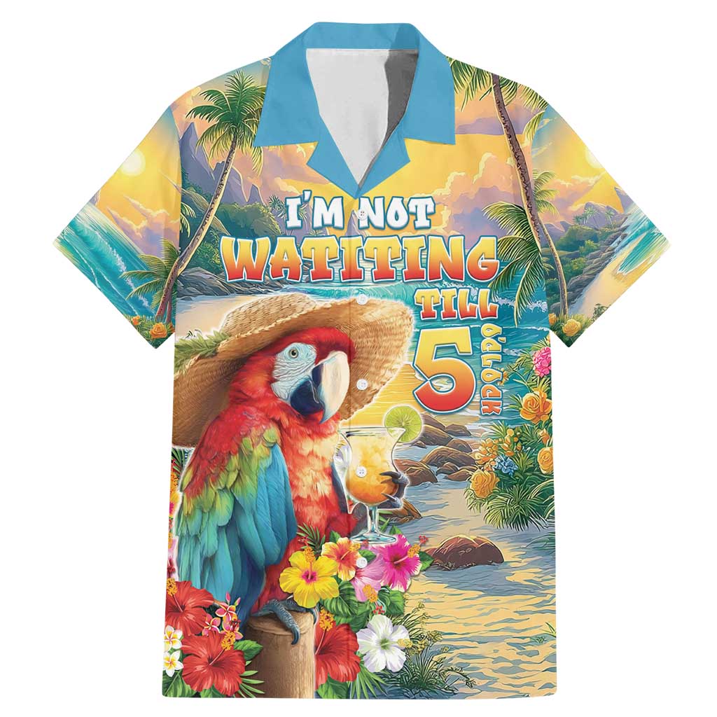 Hawaii Parrot Family Matching Mermaid Dress and Hawaiian Shirt Im Not Waiting Till 5 Oclock - Wonder Print Shop