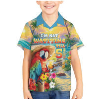 Hawaii Parrot Family Matching Mermaid Dress and Hawaiian Shirt Im Not Waiting Till 5 Oclock - Wonder Print Shop