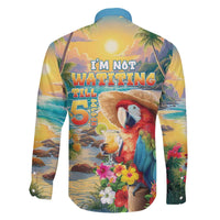 Hawaii Parrot Family Matching Off The Shoulder Long Sleeve Dress and Hawaiian Shirt Im Not Waiting Till 5 Oclock - Wonder Print Shop