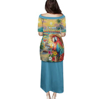 Hawaii Parrot Family Matching Puletasi and Hawaiian Shirt Im Not Waiting Till 5 Oclock - Wonder Print Shop