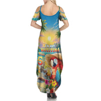 Hawaii Parrot Family Matching Summer Maxi Dress and Hawaiian Shirt Im Not Waiting Till 5 Oclock - Wonder Print Shop