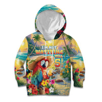 Hawaii Parrot Kid Hoodie Im Not Waiting Till 5 Oclock - Wonder Print Shop