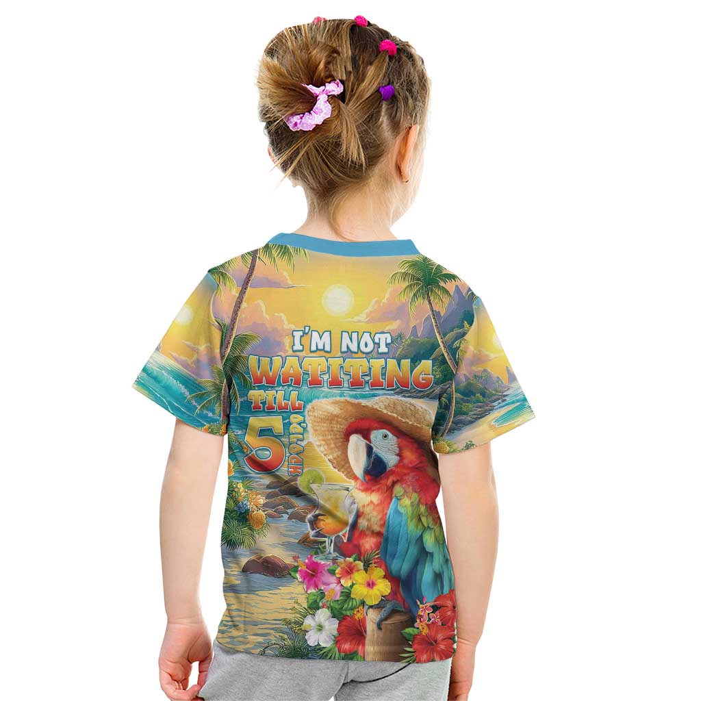 Hawaii Parrot Kid T Shirt Im Not Waiting Till 5 Oclock - Wonder Print Shop