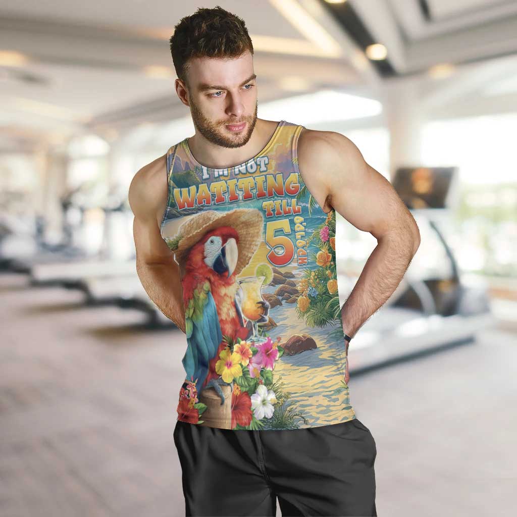 Hawaii Parrot Men Tank Top Im Not Waiting Till 5 Oclock - Wonder Print Shop