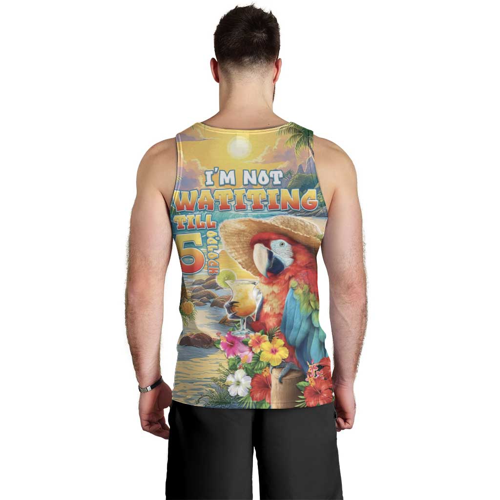 Hawaii Parrot Men Tank Top Im Not Waiting Till 5 Oclock - Wonder Print Shop
