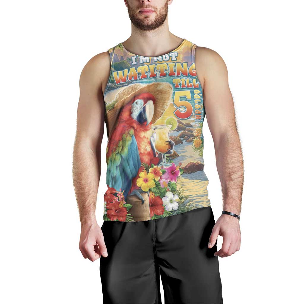 Hawaii Parrot Men Tank Top Im Not Waiting Till 5 Oclock - Wonder Print Shop