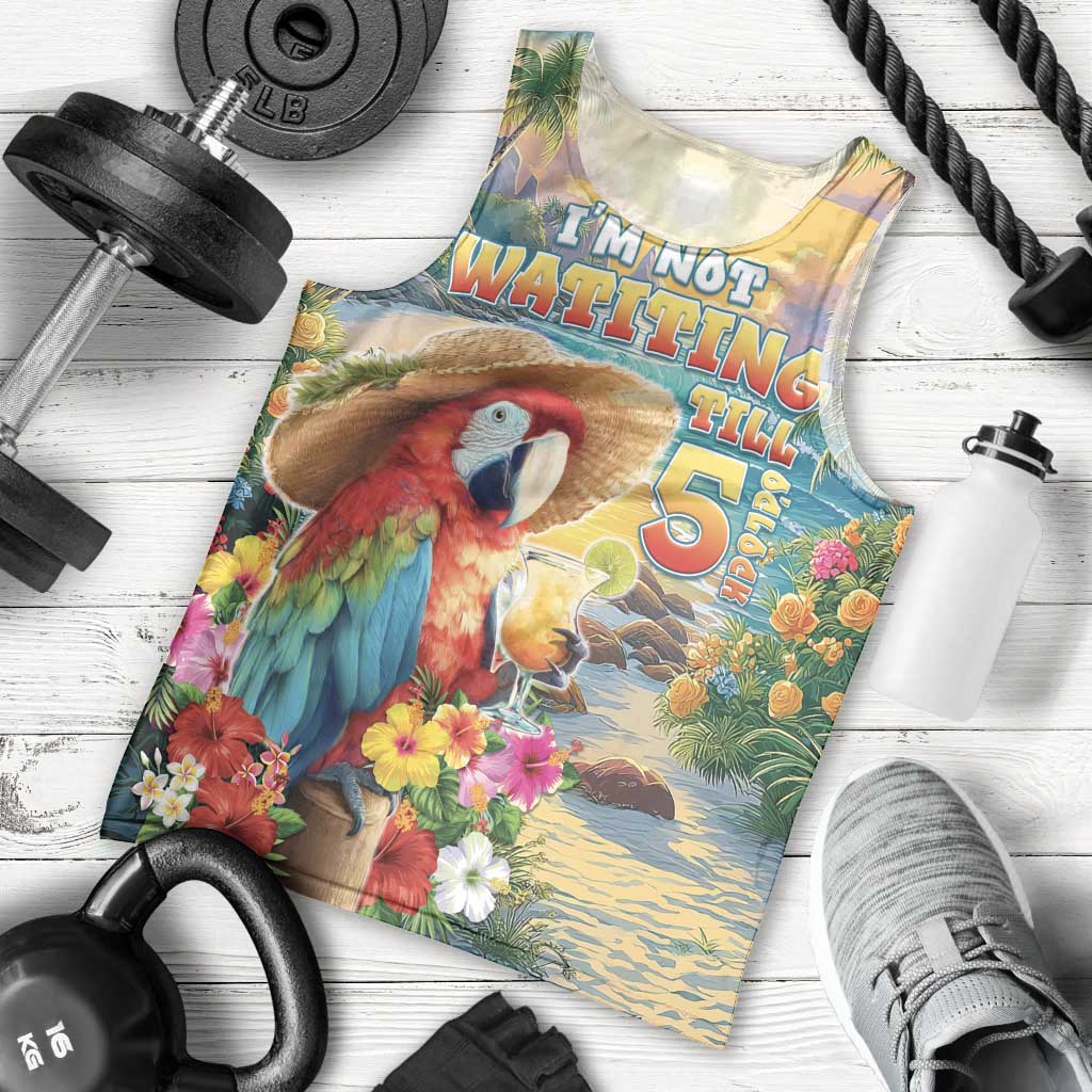 Hawaii Parrot Men Tank Top Im Not Waiting Till 5 Oclock - Wonder Print Shop