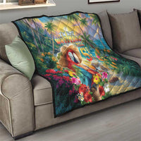 Hawaii Parrot Quilt Im Not Waiting Till 5 Oclock - Wonder Print Shop