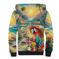 Hawaii Parrot Sherpa Hoodie Im Not Waiting Till 5 Oclock - Wonder Print Shop