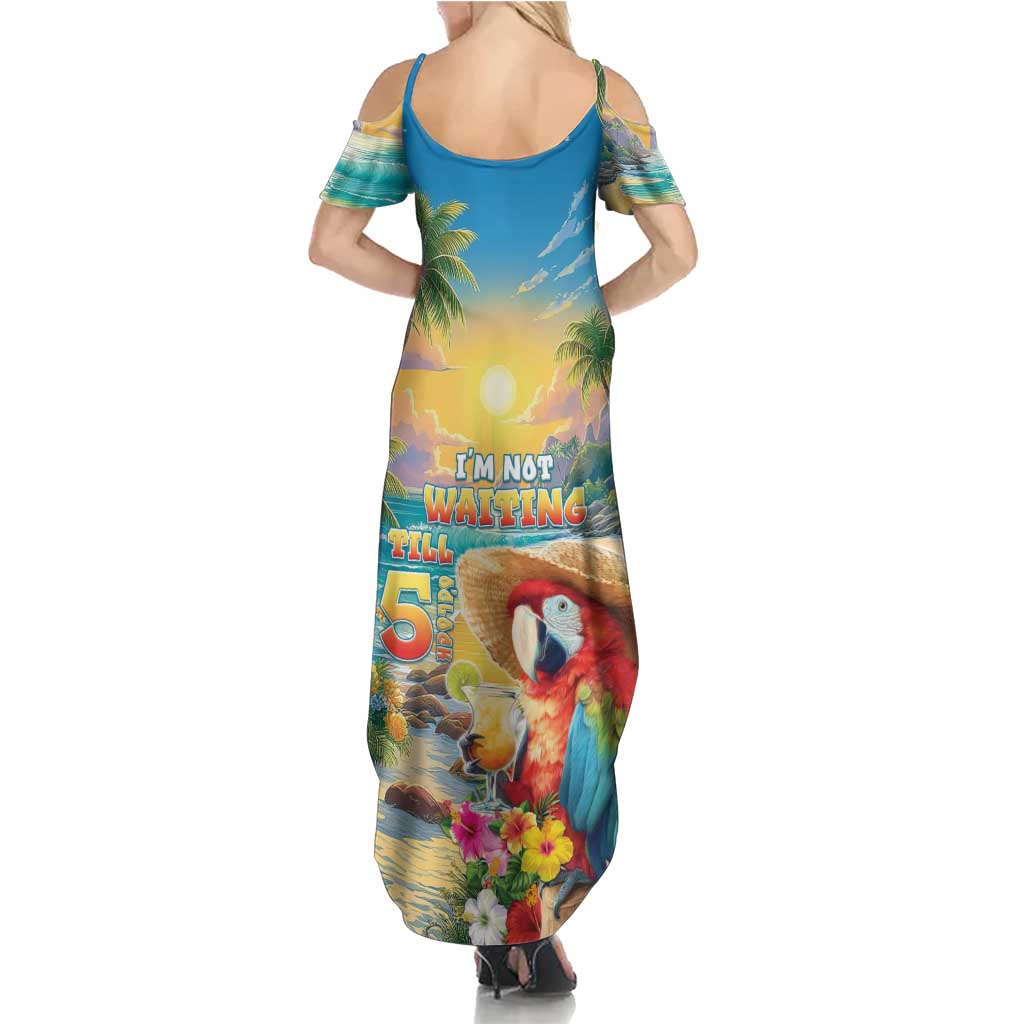 Hawaii Parrot Summer Maxi Dress Im Not Waiting Till 5 Oclock