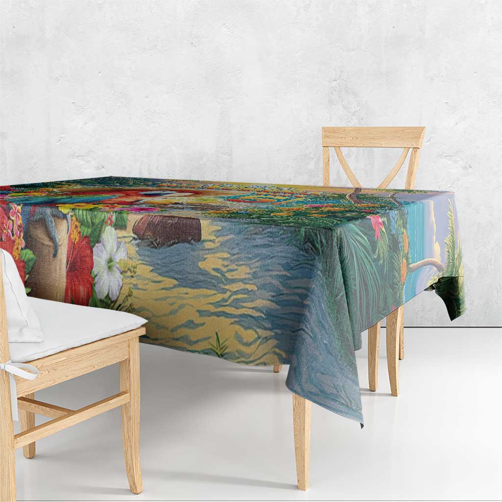 Hawaii Parrot Tablecloth Im Not Waiting Till 5 Oclock - Wonder Print Shop