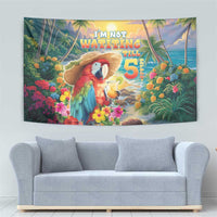 Hawaii Parrot Tapestry Im Not Waiting Till 5 Oclock - Wonder Print Shop