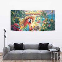 Hawaii Parrot Tapestry Im Not Waiting Till 5 Oclock - Wonder Print Shop