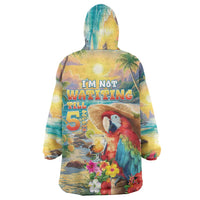 Hawaii Parrot Wearable Blanket Hoodie Im Not Waiting Till 5 Oclock - Wonder Print Shop