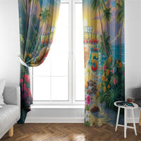 Hawaii Parrot Window Curtain Im Not Waiting Till 5 Oclock - Wonder Print Shop