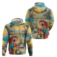 Hawaii Parrot Zip Hoodie Im Not Waiting Till 5 Oclock - Wonder Print Shop