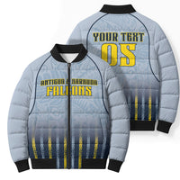 Custom Antigua And Barbuda 2026 Cricket Bomber Puffer Jacket Fly High Falcons