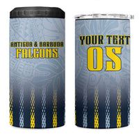 Custom Antigua And Barbuda 2026 Cricket 4 in 1 Can Cooler Tumbler Fly High Falcons