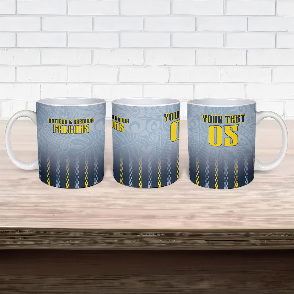 Custom Antigua And Barbuda 2026 Cricket Ceramic Mug Fly High Falcons