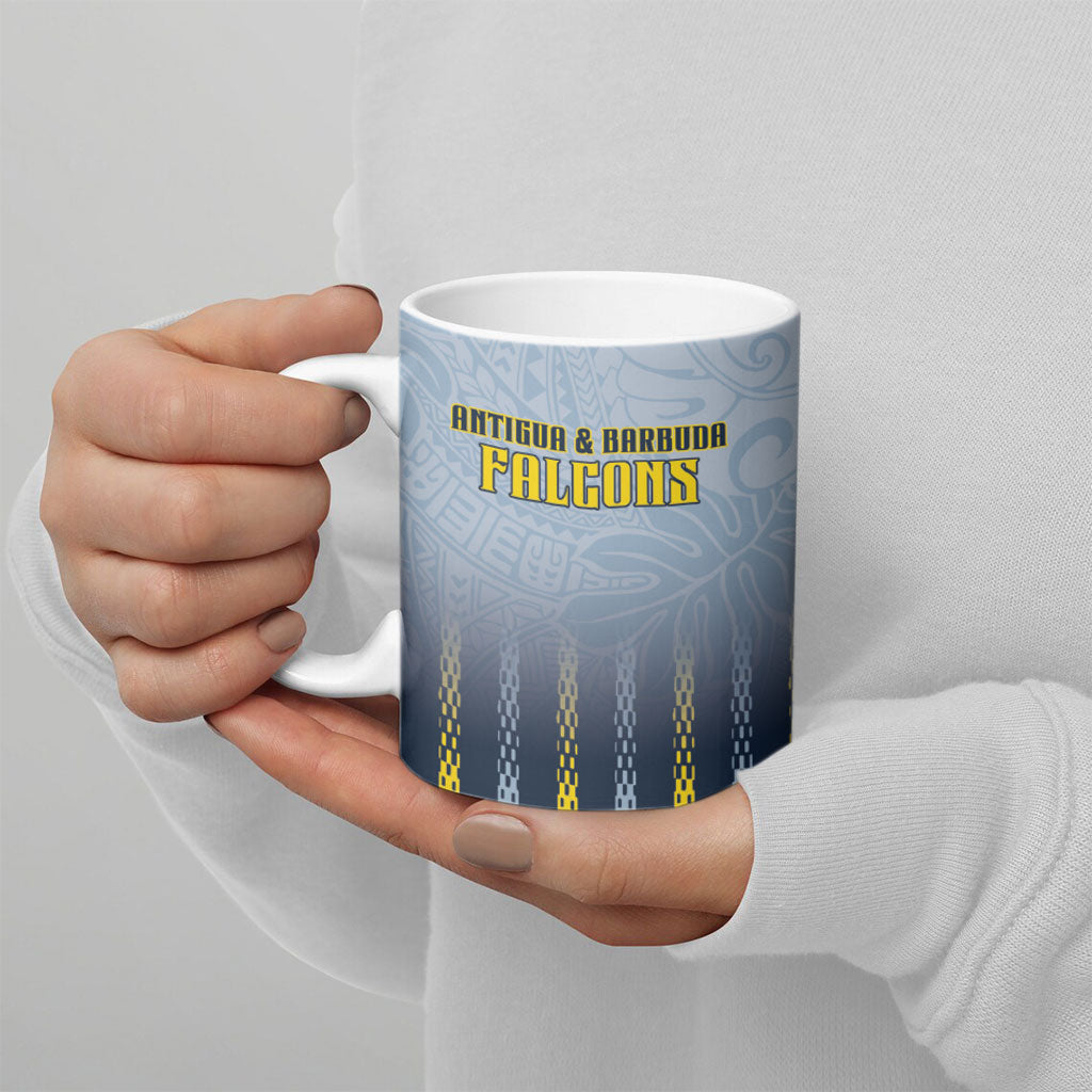 Custom Antigua And Barbuda 2026 Cricket Ceramic Mug Fly High Falcons