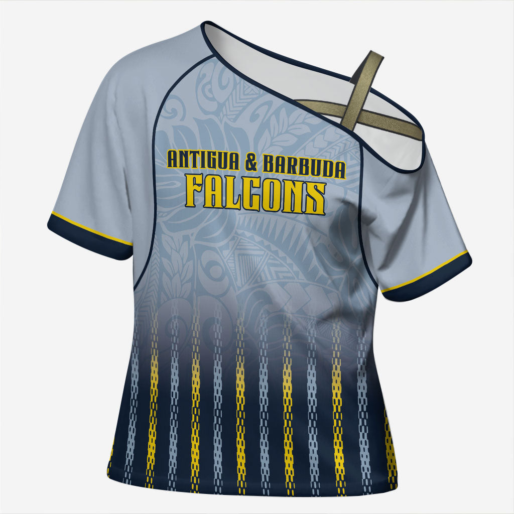 Custom Antigua And Barbuda 2026 Cricket Cross Shoulder Shirt Fly High Falcons