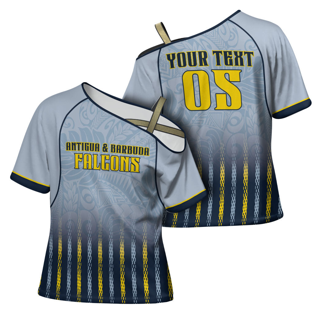 Custom Antigua And Barbuda 2026 Cricket Cross Shoulder Shirt Fly High Falcons