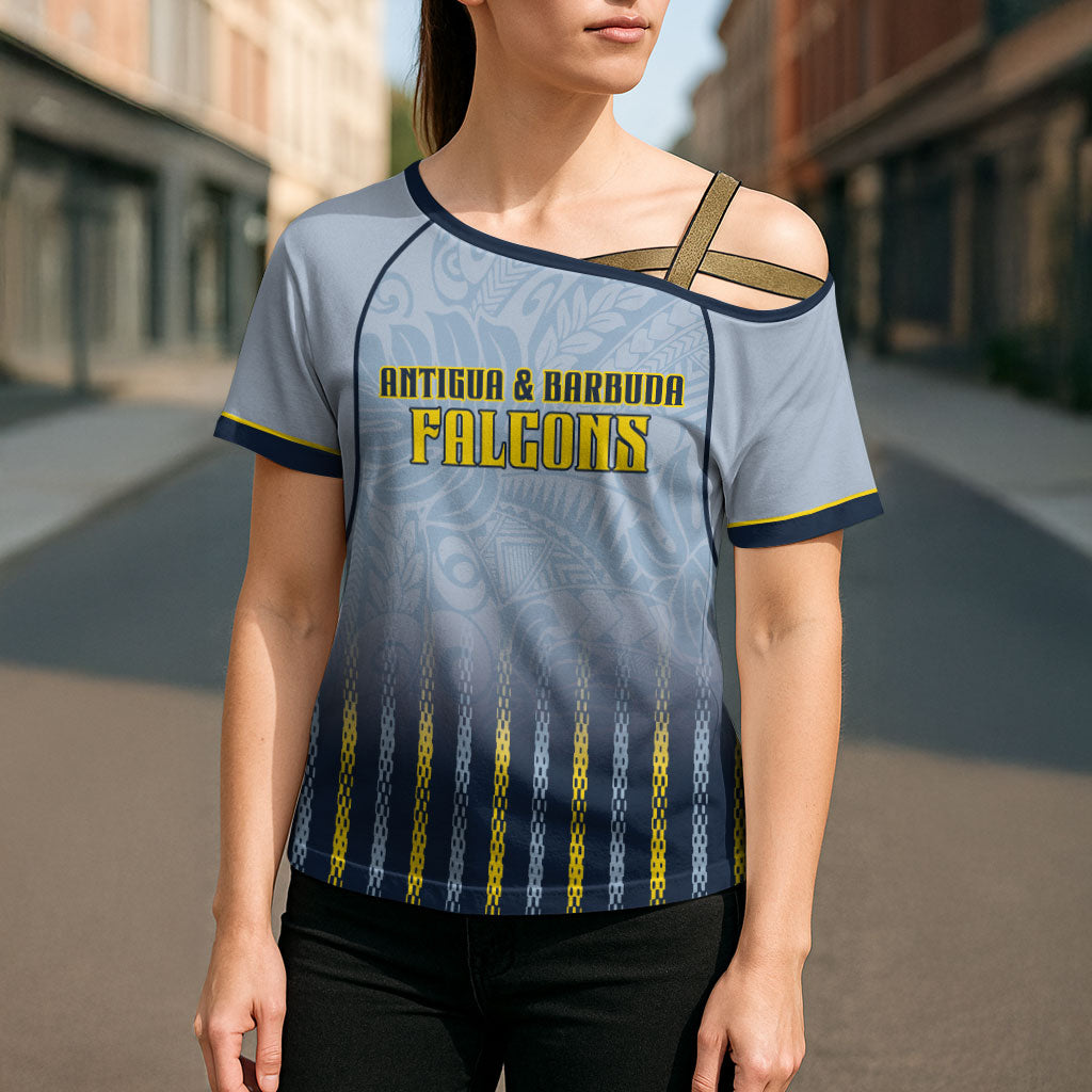 Custom Antigua And Barbuda 2026 Cricket Cross Shoulder Shirt Fly High Falcons