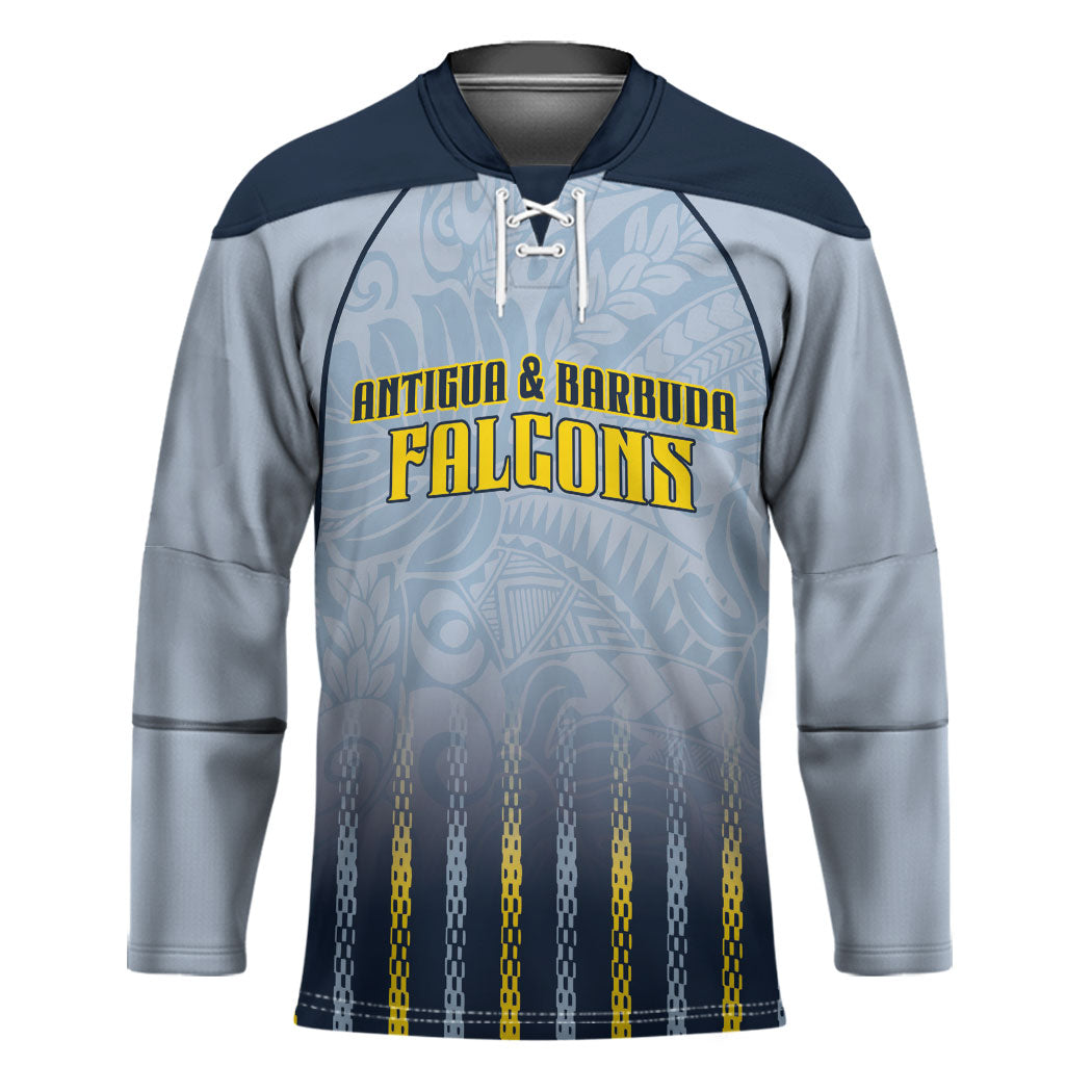 Custom Antigua And Barbuda 2026 Cricket Hockey Jersey Fly High Falcons